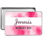 Jenesisメモリボックスピンク: Small Rectangle Storage Tin No Size グレー