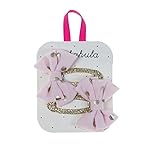 Rockahula Kidsロッカフラキッズ/H546Pゴールドドットリボンクリップ/ピンク