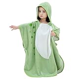 Eleoption フード付きバスタオル ベビー バスローブ ビーチタオル 可愛い おくるみ 子供 フード付き タオル 動物柄 ポンチョ タオル 男の子 女の子 出産祝い お風呂上がり プレゼント ギ