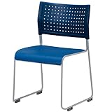 アイリスチトセ スタッキングチェア スチールパイプ ブルー LTS110ZBL