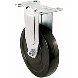 Shepherd Hardware 9789 5-Inch Rubber Rigid Plate Caster, 200-lb Load Capacity [並行輸入品]