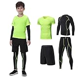 [MIIFIT] 子供服スポーツウェア コンプレッションウェア キッズ 上下セット長袖シャツ 半袖シャツ ハーフパンツ タイツ 通気防臭 トレーニングウェア ランニングウェア男女兼用 春夏秋冬