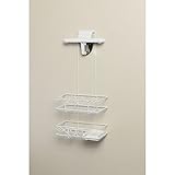 ボヌール バスカウンター シャワーラック2段 収納ラック お風呂 収納 バス用品 石鹸皿付き ホワイト 用品 棚 ボディーソープ リンス ラック 収納 浴室 風呂