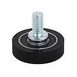 uxcell ベアリングプーリー レールボールホイール PU Fタイプガイド 交換 28mm外径 M6x12mmネジ