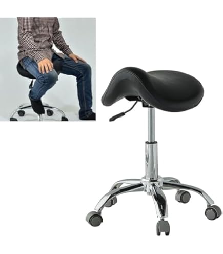 Amazon.co.jp: サドルスツール ホイール付きの人間工学に基づいた