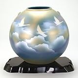 【九谷焼】 7号花瓶 雲海鶴 花瓶、花台、トムソン化粧箱入り