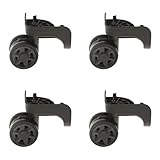 Dolity スーツケース用　交換ホイール　車輪部品　取替え　4ピース入り　ブラック