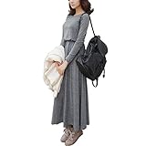 (モコベビー) MOKO BABY マタニティ 長袖 ワンピース マキシワンピ プリーツ 美スタイル 美ライン レディース ロングスカート ロング スカート マキシ丈 出産祝い (S, グレー)