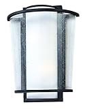 Troy Lighting Bennington 12"H 2-Light Outdoor Wall Light - Forged Bronze Finish with Clear Seeded an