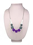 Holly Jolly Baby Hexagonal Silicone Beaded Teething Necklace - Purple by Holly Jolly Baby