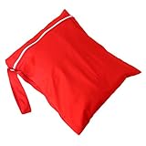 【ノーブランド品】可愛い マザーズバッグ　おむつ バッグ　防水　ジッパーバッグ (レッド)