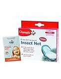 PRAM/CARRYCOT INSECT NET BLACK, includes complimentary vie squeeze & stick insect patches by Clippas