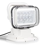 LEDサーチライト 50W 作業灯 ワークライト 6000K 4750LM リモコン付き 遠隔操作 防水IP65 360度回転 角度調整 強力マグネット付き 12V/24V兼用 船舶照明 車外灯 本体