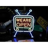 ネオンサイン オープン テレビ OPEN TV ネオン管 ネオンライト 店舗照明 ガレージ アメリカン雑貨