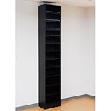 JKプラン 1cm単位で棚が調節出来る深型オープンラック 突っ張り棚 幅44cm ダークブラウン bdc-106109-db