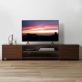 アイリスオーヤマ テレビ台 AVボード 隠せる収納 幅150cm AZBAB-150R ブラウン（60インチ対応）