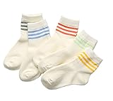 幼児赤ちゃん男の子女の子ソックス5パック子供コットンクルーソックスSet 2 – 10t カラー: ホワイト