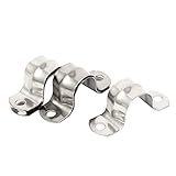uxcell 20mm 304 ステンレス鋼　パイプ　ストラップ　ファスナー　ホルダー　クリップ　 5個