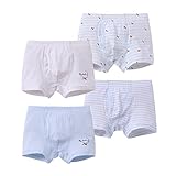 (ビメイゴー) Bmeigo 下着 インナー 男の子 子供 ボクサー パンツ ブリーフ ショーツ 4枚組 前開き 綿100% 車柄 飛行機柄 キッズ 無地 肌着 通気 男児 幼児 保育園 小学生 快適