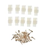 Perfk 10セット　車　オートバイ　モペット　オス　メス　2ピン　6.3ｍｍ　ロックコネクタ　プラグ　ソケット