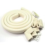 WDYK 赤ちゃん/ベビー/お子様やご年配の方　ケガ防止! 360度全面保護 自由DIY コーナーガード付き テーブル/ベビーベッド/柱の角などにも　最新版超弾力性抜群 【ガードクッション2ｍ＋コーナ