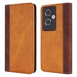 OPPO A79 5G ケース 手帳型 OPPO A79 5G 楽天モバイル SIMフリー ワイモバイル SoftBank 全対応 手帳型ケース オッポA79 5G カバー スマホケースA795G 手帳ケース OPPOA795g 携帯ケース case 適用 カードケース iCoverCase 合成皮革 内蔵マグネット 携帯カバー スタンド機能 落ち着いた色 2色組合せ レトロ ライトブラウン