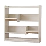 ワイエムワールド おしゃれなデザイン オープン本棚　ルース 【カラー：ホワイトオーク】 00-139