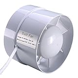 125mm ダクト用換気扇 ブースターファン静音インラインダクト通気用送風機、ダクト、通気口、育成用テントでの空調用排気