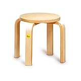 Erziドイツ木製おもちゃMolded Wood Stool 25、33.5 X 33.5 X 25 cm