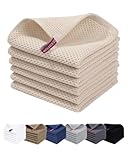 ［パノス］ 雑巾 キッチンタオル ふきん ダスター kitchen towel ループ付 日本発祥ブランド/ワッフル タオル 6枚セット 30×30cm オートミール