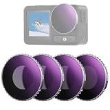 NEEWER NDフィルターセット Action 5 Pro/4用 4枚 ND8+ND16+ND32+ND64 減光フィルター アクションカメラフィルター マルチコート HD光学ガラス スレッドオン FL-B04