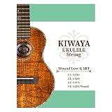 【KIWAYA】KWLGset ウクレレ用 Low-G弦セット (クリアフロロカーボン 巻き弦 テナーサイズまで対応)