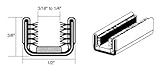 CRLリジッドUnbeadedガラスチャネルのChecker Taxi and International Truck – 96 in long