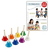 Chicer ミュージックベル ハンドベル 楽器 ベル 知育玩具 モンテッソーリ カラフル 8音セット (ハンドタイプ)