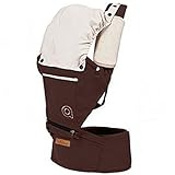 抱っこ紐 防寒 ベビーキャリア 新生児から使える抱っこひも おんぶもできる (スリーピングフード&よだれカバー付き) コーヒー 無地