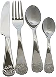 Kids 4 Piece Butterfly Stainless Steel Flatware Set by Oneida Your Zone Jr [並行輸入品]