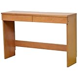 デスク 薄型 天然木 チェリー材 PCデスク パソコンデスク 書斎机 引出 勉強机 木製 幅110cm ライトブラウン LS-523CH