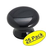 Amerock bp5322-bjラウンドブラックセラミックキャビネットハードウェアノブ – 1 – 1 / 2 "直径 – 25パック