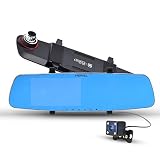 Dash Cam Dual Camera, MERRILL 5.0" LCD Full HD 1920 X 1080p 170° Len Car Camera with Rear Camera, Ni