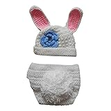 Junda ベビー用品 ベビーコスチューム 記念撮影 赤ちゃん服 仮装 100日祝い 可愛いぐるみセット プレゼント (ウサギ)