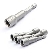 KRW ソケットビット 10mm 5本セット 6.35mm 六角シャンク マグネット ソケットアダプター ショートソケット セット インパクトドライバー 電動ドリル用