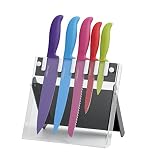 Farberware 6ピースクラシックカラーシリーズノンスティック樹脂ナイフセットwithクリアスタンド 6-Piece 5085418