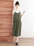 Angeliebe エンジェリーベ 産後用 授乳服 キャミ ワンピース ワンピ ミモレ丈 M ～ L カーキ 30109 30109302