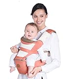 【ベビーアムール 】 Bebamour 抱っこ紐 スリング 清新模様 新しいデザイン 頑丈 抱っこひも ベビーキャリア 三色 ３ケ月から (ピンク)