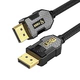 FIBBR認定ディスプレイポート 1.4ケーブル 6フィート/2M、SuperSpeed DP 1.4ケーブル 32.4Gbps ビデオディスプレイポート 8K@60Hz、4K@165Hz、2K@240Hz、HDR、HDCP2.2、ARC DPからDP、ゲームモニター用。