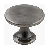 National Pewter Drawer Cabinet Knob 1-3/4 Dia by National