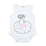 Cutelove カバーオール ロンパー 子供服 夏 蝶結び 女の子 ガールズ キッズ 赤ちゃん 可愛い ノースリーブ ロンパース おしゃれ 素敵 ホワイト