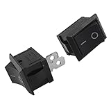 uxcell ロッカースイッチ　スナップイン　 AC 6A/250V 10A/125V ON/OFF SPST 2 ピン 　20x14mm　2個入り