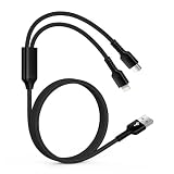 Ocbuo [ライトニングケーブル+Type-Cケーブル] 2in1充電ケーブル USB to Lightning&Type-C 2台同時急速充電 1.2M マルチ 二股ケーブル ライトニング USB-C アイフォン アンドロイド 両方対応 iPhone 17/16/15/14 Galaxy S26/S25/S24 (充電専用)