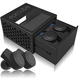 完全ワイヤレスイヤホン earcube (イヤーキューブ) 最小最軽量4.5g Bluetooth4.2 IPX4防水防汗 スポーツ対応 AAC 技適認証済 (1-ブラック)